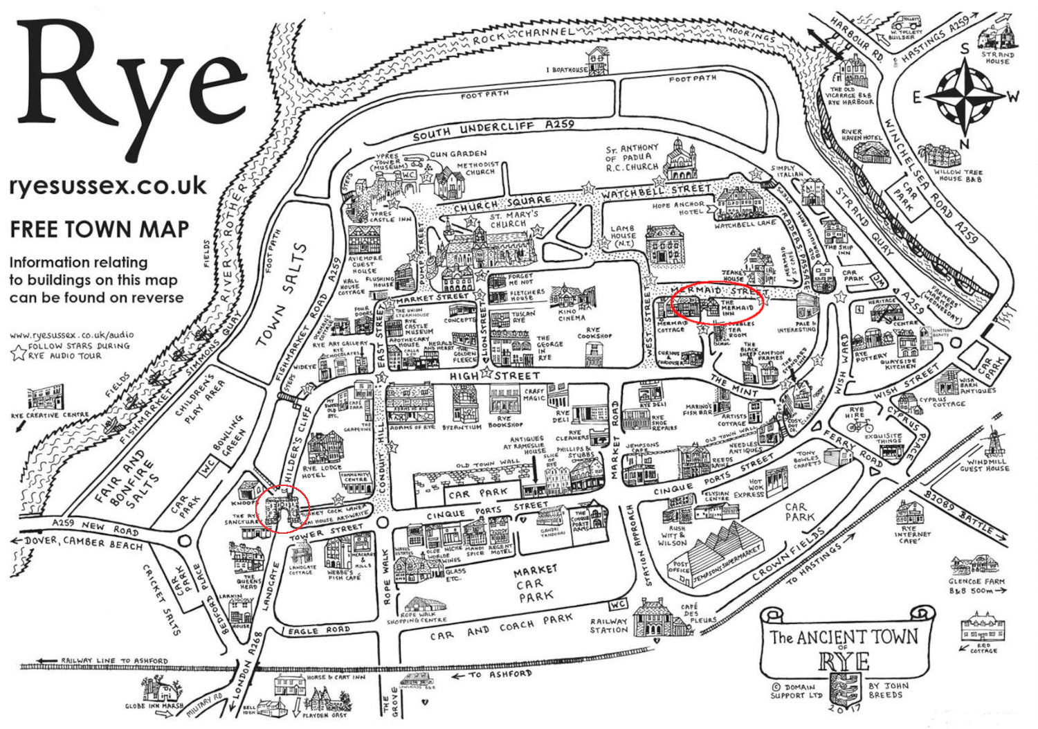 Rye town map